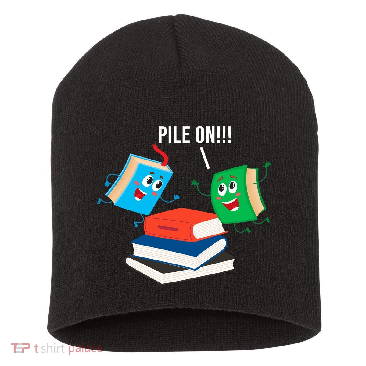 Pile On Books Short Acrylic Beanie