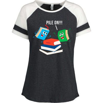 Pile On Books Enza Ladies Jersey Colorblock Tee