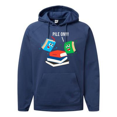 Pile On Books Performance Fleece Hoodie