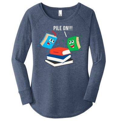 Pile On Books Women's Perfect Tri Tunic Long Sleeve Shirt