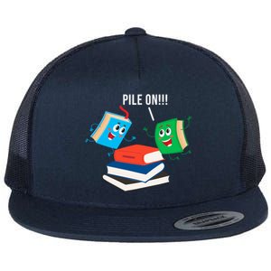 Pile On Books Flat Bill Trucker Hat