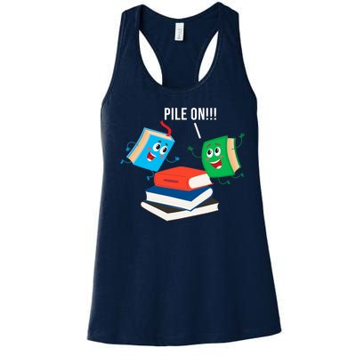 Pile On Books Women's Racerback Tank