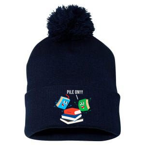 Pile On Books Pom Pom 12in Knit Beanie