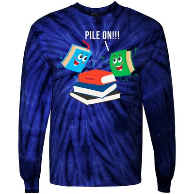 Pile On Books Tie-Dye Long Sleeve Shirt