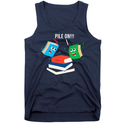 Pile On Books Tank Top