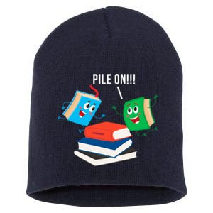 Pile On Books Short Acrylic Beanie