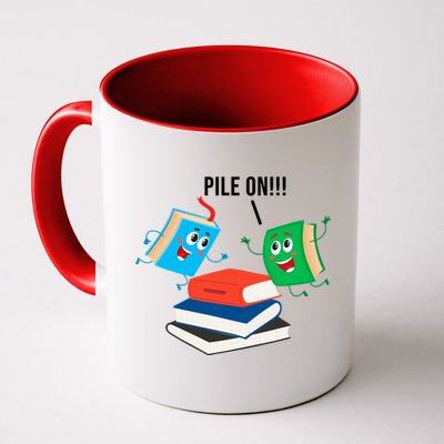 Pile On Books Mug