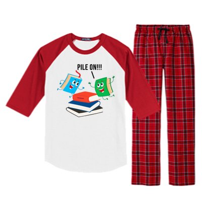 Pile On Books Raglan Sleeve Pajama Set