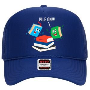 Pile On Books High Crown Mesh Back Trucker Hat