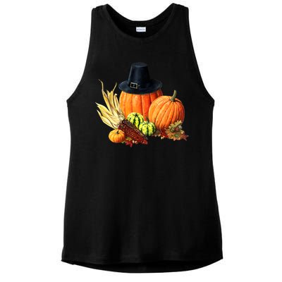 Pilgrim Thanksgiving Ladies PosiCharge Tri-Blend Wicking Tank