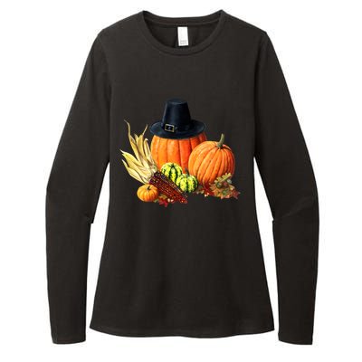 Pilgrim Thanksgiving Womens CVC Long Sleeve Shirt