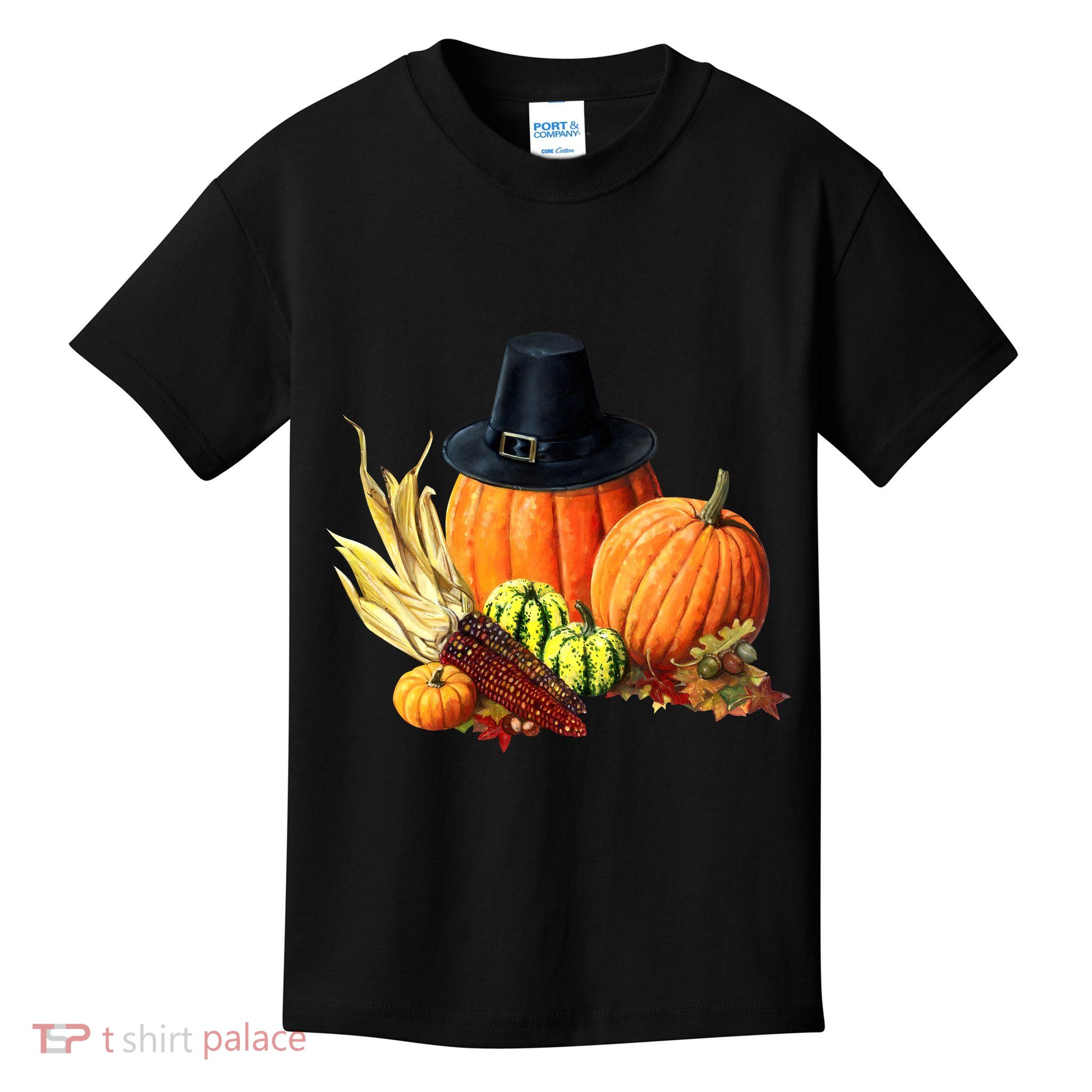 Pilgrim Thanksgiving Kids T-Shirt