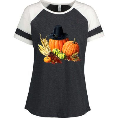 Pilgrim Thanksgiving Enza Ladies Jersey Colorblock Tee