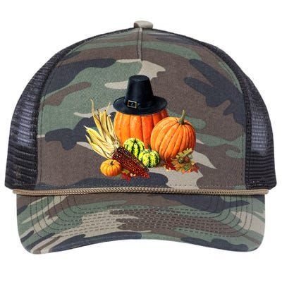 Pilgrim Thanksgiving Retro Rope Trucker Hat Cap