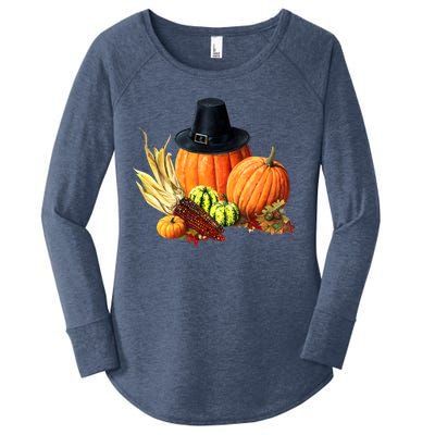 Pilgrim Thanksgiving Women's Perfect Tri Tunic Long Sleeve Shirt