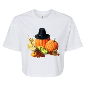 Pilgrim Thanksgiving Bella+Canvas Jersey Crop Tee