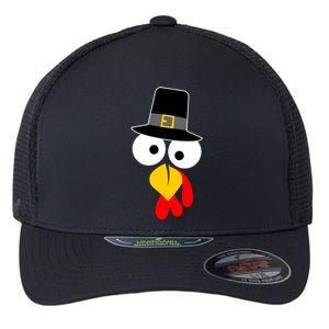 Pilgrim Turkey Big Face Thanksgiving Flexfit Unipanel Trucker Cap