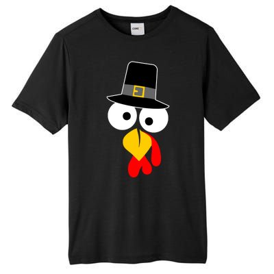 Pilgrim Turkey Big Face Thanksgiving Tall Fusion ChromaSoft Performance T-Shirt