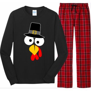 Pilgrim Turkey Big Face Thanksgiving Long Sleeve Pajama Set