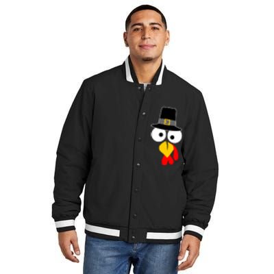 Pilgrim Turkey Big Face Thanksgiving Insulated Varsity Jacket