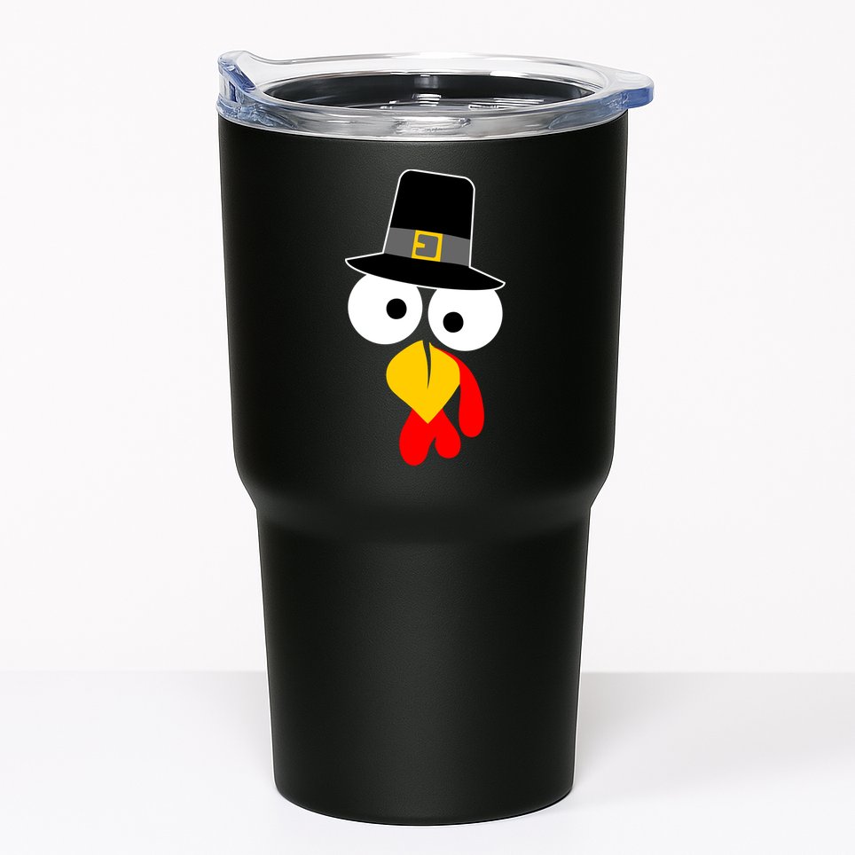 Pilgrim Turkey Big Face Thanksgiving Tumbler