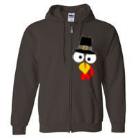 Pilgrim Turkey Big Face Thanksgiving Full Zip Hoodie