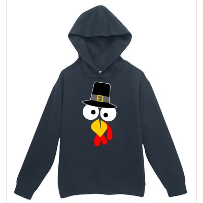 Pilgrim Turkey Big Face Thanksgiving Urban Pullover Hoodie