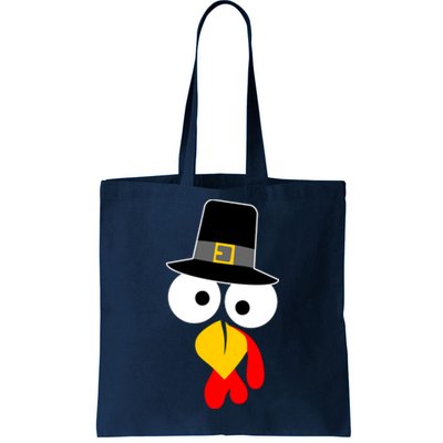 Pilgrim Turkey Big Face Thanksgiving Tote Bag