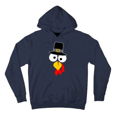 Pilgrim Turkey Big Face Thanksgiving Tall Hoodie