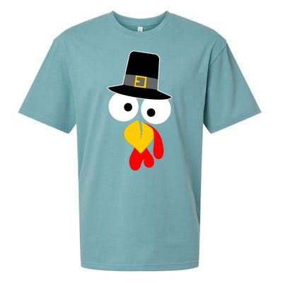 Pilgrim Turkey Big Face Thanksgiving Sueded Cloud Jersey T-Shirt