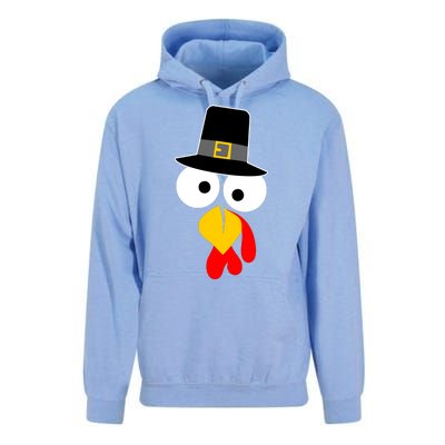 Pilgrim Turkey Big Face Thanksgiving Unisex Surf Hoodie