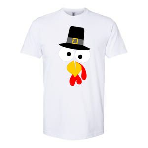 Pilgrim Turkey Big Face Thanksgiving Softstyle CVC T-Shirt