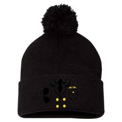 Pilot Costume Uniform Pom Pom 12in Knit Beanie