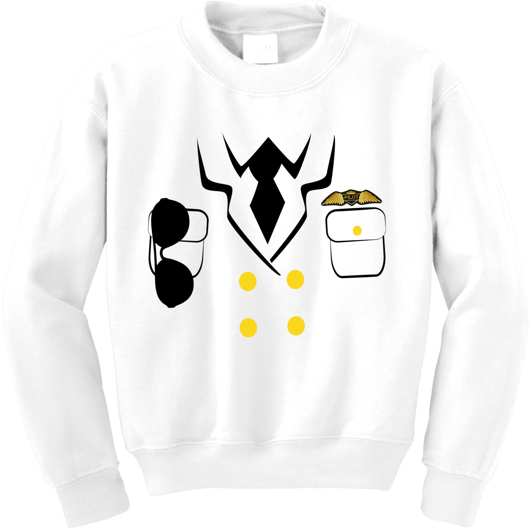 Pilot Costume Uniform Kids Sweatshirt