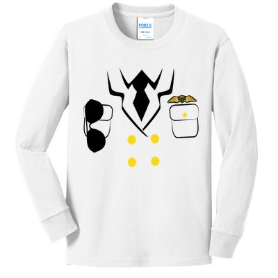 Pilot Costume Uniform Kids Long Sleeve Shirt