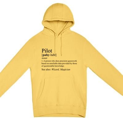 Pilot Definition Premium Pullover Hoodie