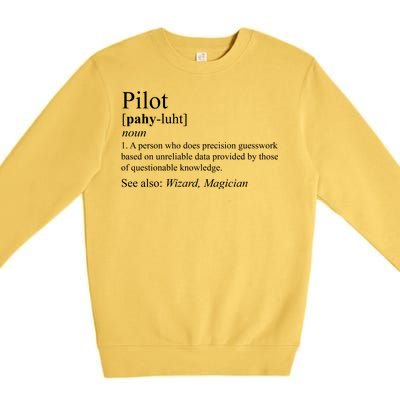 Pilot Definition Premium Crewneck Sweatshirt