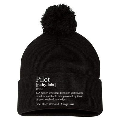 Pilot Definition Pom Pom 12in Knit Beanie