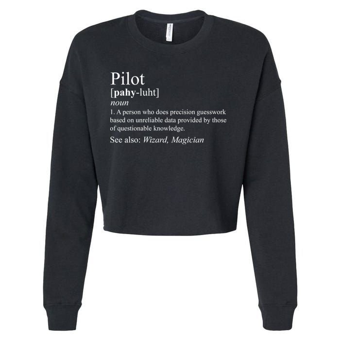Pilot Definition Cropped Pullover Crew