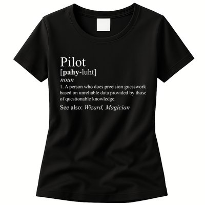Pilot Definition Womens T-Shirt