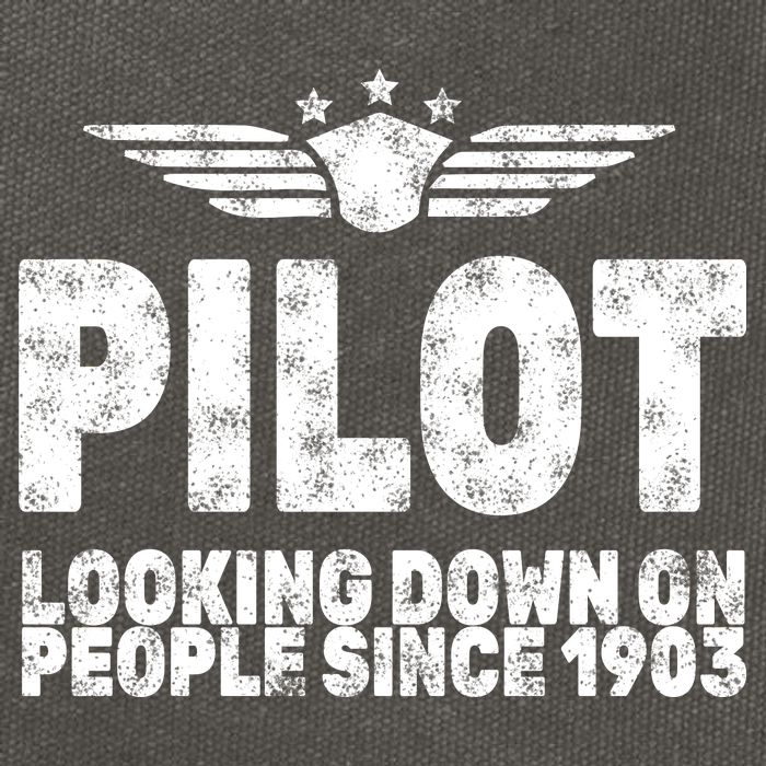 Pilot Looking Down On People Since 1903 Cotton Canvas Backpack