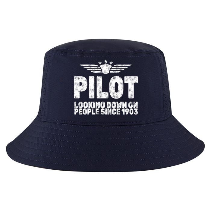 Pilot Looking Down On People Since 1903 Cool Comfort Performance Bucket Hat