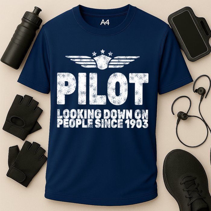 Pilot Looking Down On People Since 1903 Performance Shirt