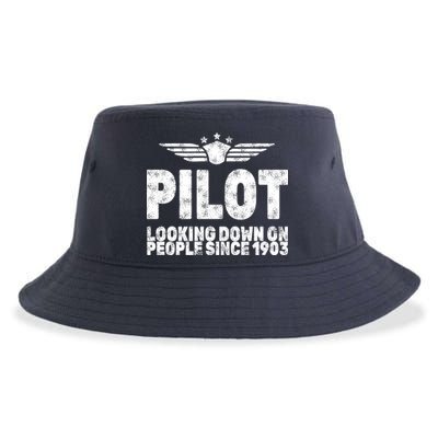Pilot Looking Down On People Since 1903 Sustainable Bucket Hat
