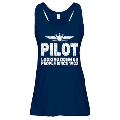 Pilot Looking Down On People Since 1903 Ladies Essential Flowy Tank