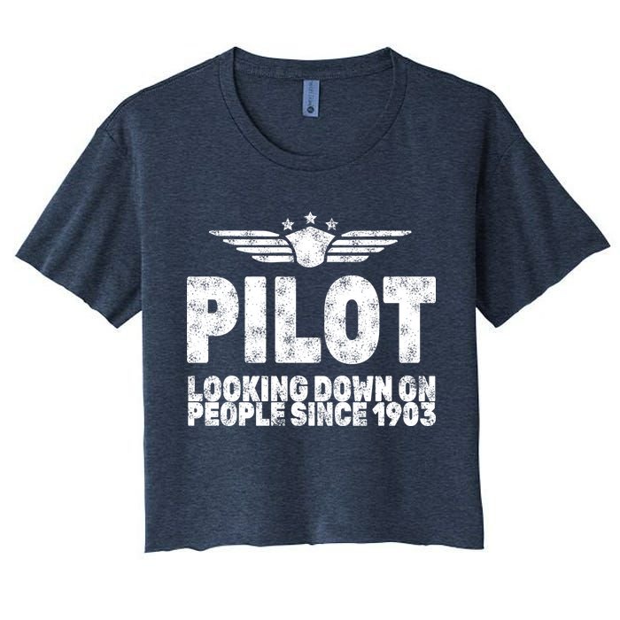 Pilot Looking Down On People Since 1903 Crop Top