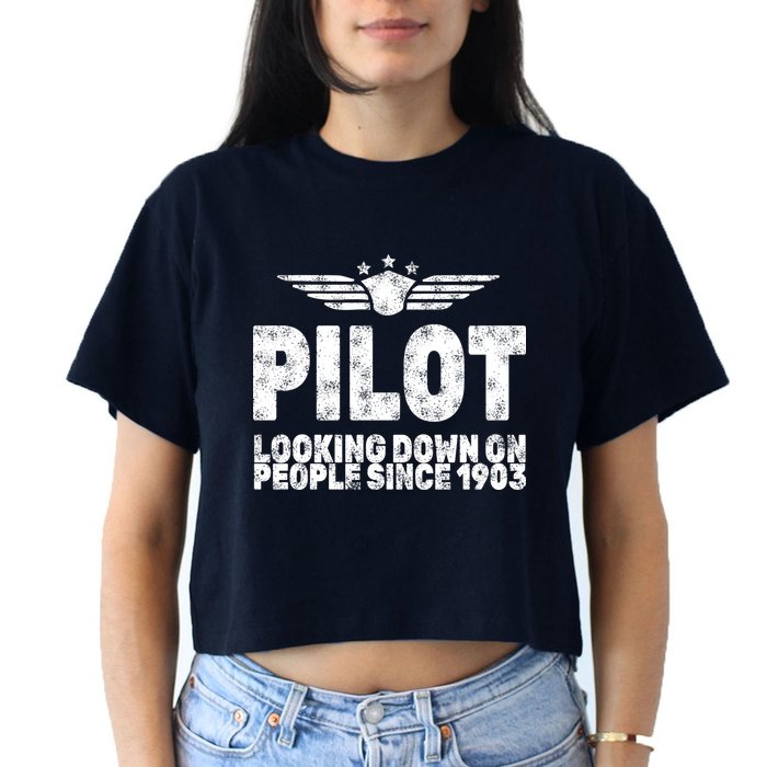 Pilot Looking Down On People Since 1903 Crop Top