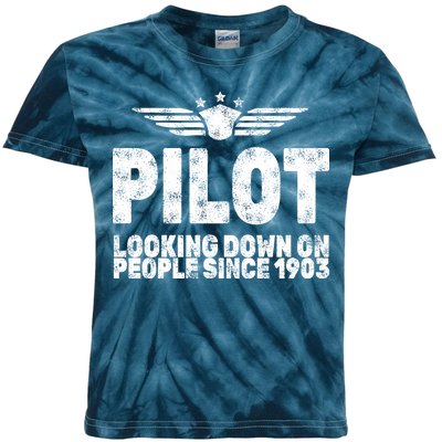 Pilot Looking Down On People Since 1903 Kids Tie-Dye T-Shirt