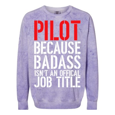 Pilot Official Job Title Colorblast Crewneck Sweatshirt