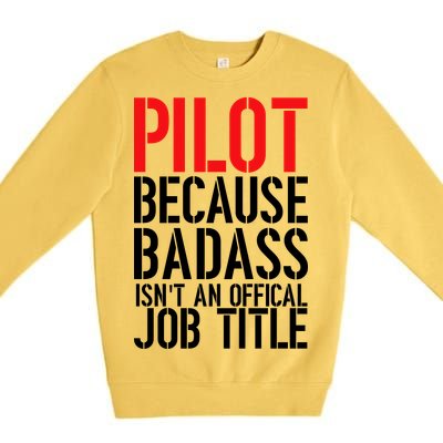 Pilot Official Job Title Premium Crewneck Sweatshirt